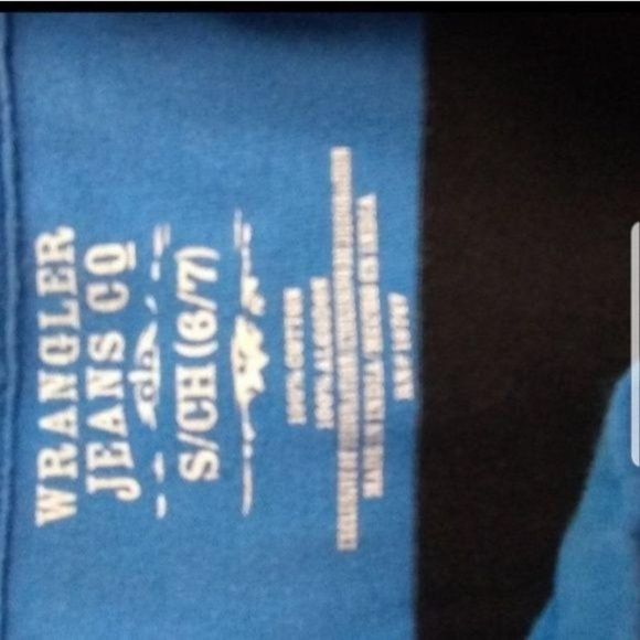 Wrangler Jeans Company Boys Striped blue black 6/7 Polo‎ shirt - Picture 2 of 7